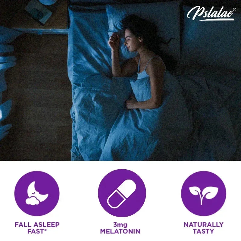 Melatonin 3 mg + L-Theanine Capsules – Sleep Support for Calm Mind & Restful Nights