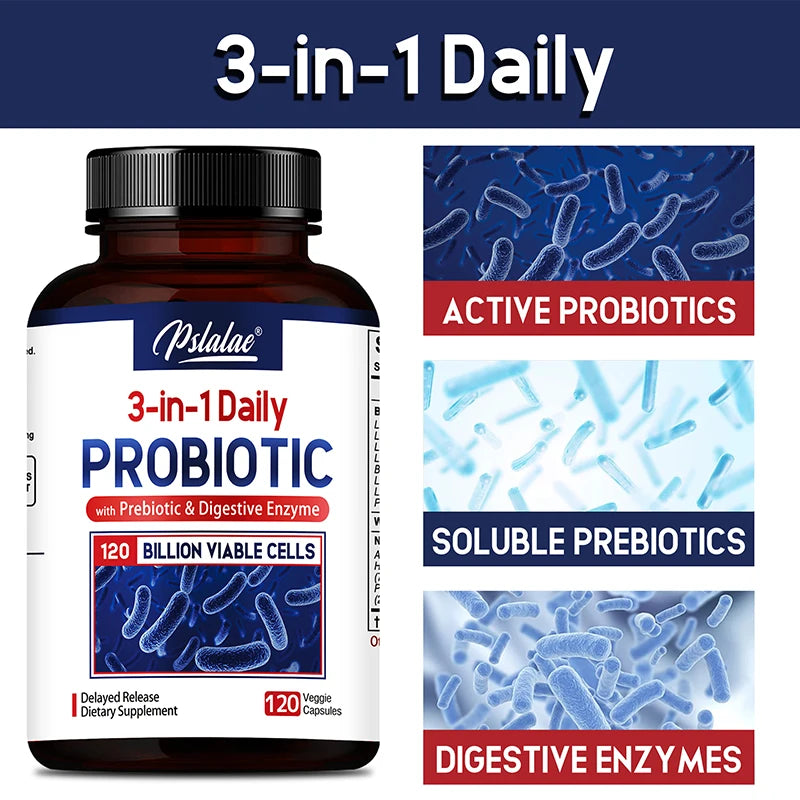 Probiotics + Prebiotics + Digestive Enzymes – Digestion, Immunity & Gut Health Support
