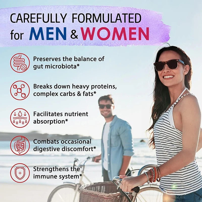 Probiotics + Prebiotics + Digestive Enzymes – Digestion, Immunity & Gut Health Support