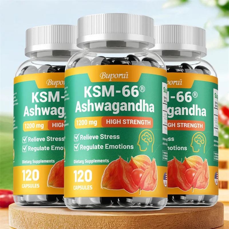KSM-66 Ashwagandha Capsules – Relieve Stress, Improve Mood & Support Focus