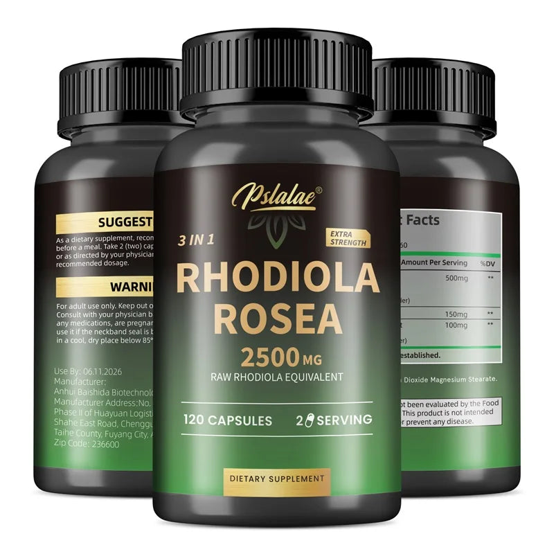 Adaptogenic Rhodiola Capsules – Energy, Focus & Performance Enhancer