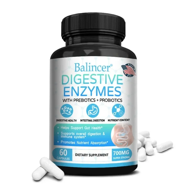 Digestive Enzyme + Probiotic & Prebiotic – Gut Health & Immune Support