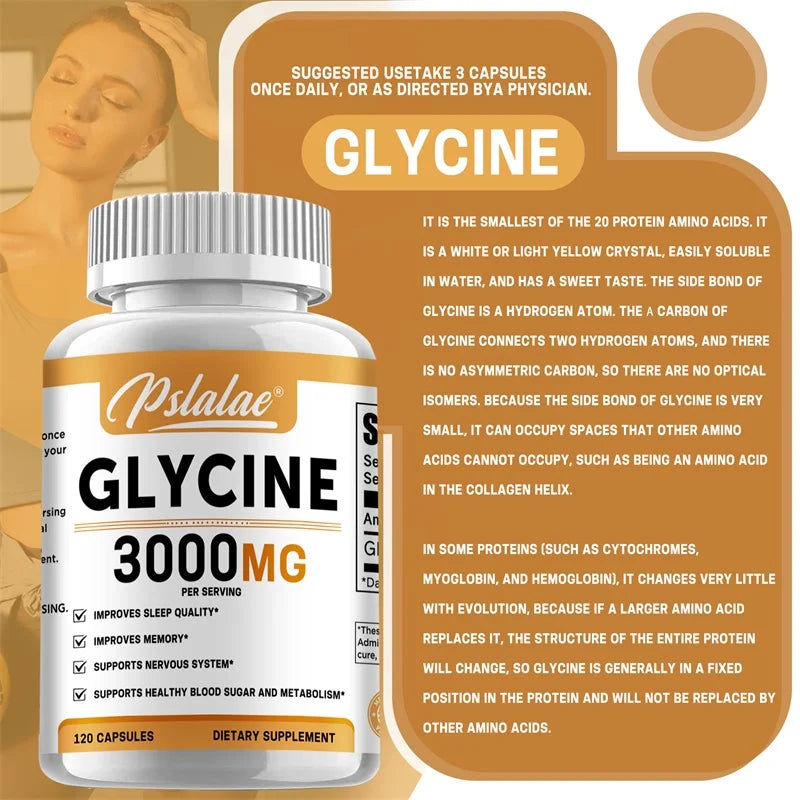 Glycine Supplement – Deep Sleep Aid & Natural Appetite Support