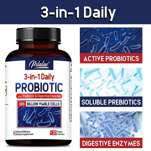 Probiotics + Prebiotics + Digestive Enzymes – Digestion, Immunity & Gut Health Support