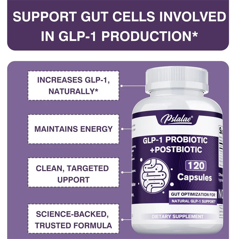 GLP-1 Support Probiotic & Postbiotic – Boost Metabolic Health & Improve Digestion