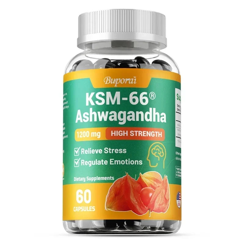 KSM-66 Ashwagandha Capsules – Relieve Stress, Improve Mood & Support Focus