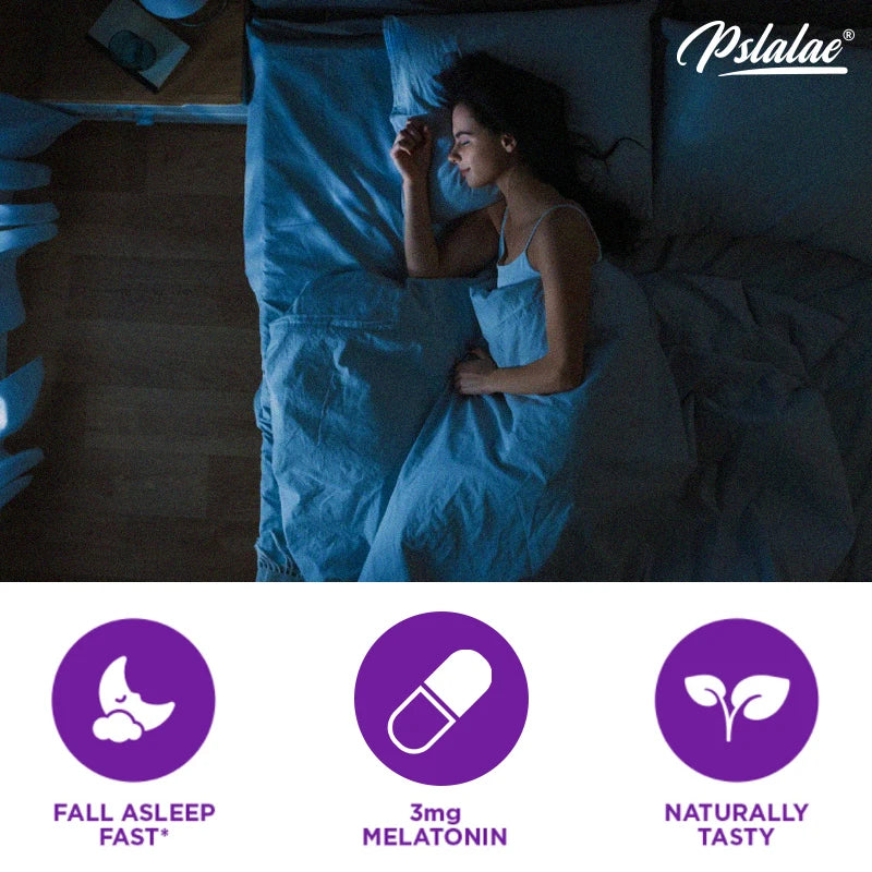 Melatonin 3 mg + L-Theanine Capsules – Sleep Support for Calm Mind & Restful Nights