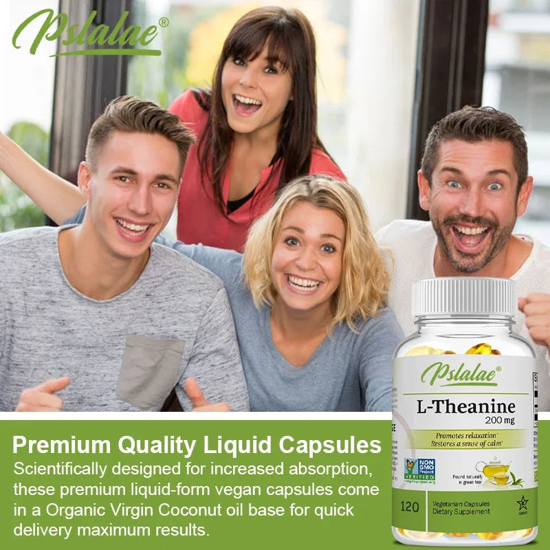 L-Theanine Supplement – Stress Relief, Concentration & Mood Support (Vegan)
