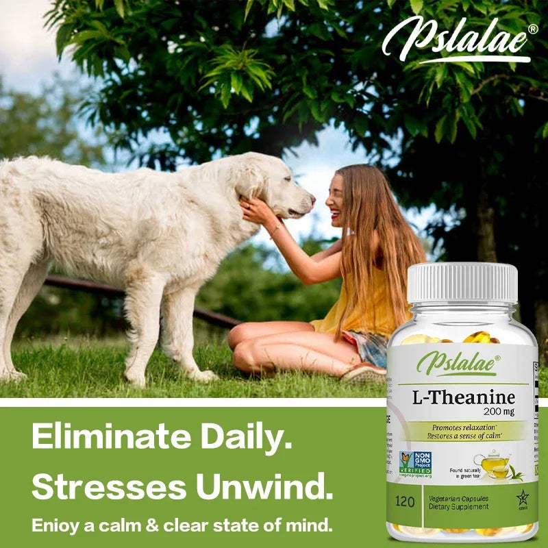 L-Theanine Supplement – Stress Relief, Concentration & Mood Support (Vegan)