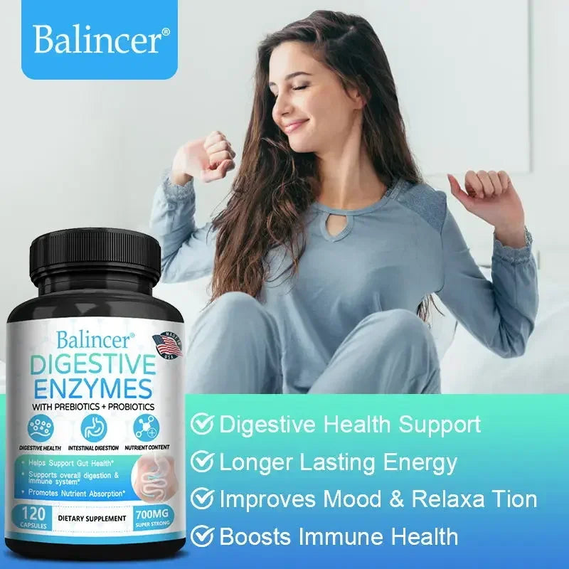 Digestive Enzyme + Probiotic & Prebiotic – Gut Health & Immune Support