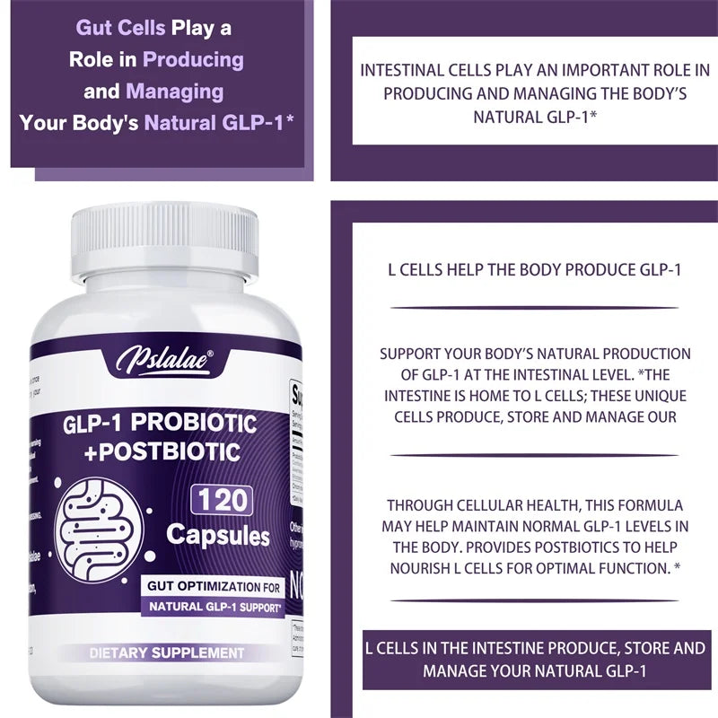 GLP-1 Support Probiotic & Postbiotic – Boost Metabolic Health & Improve Digestion