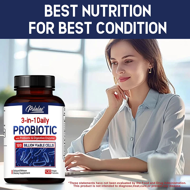 Probiotics + Prebiotics + Digestive Enzymes – Digestion, Immunity & Gut Health Support
