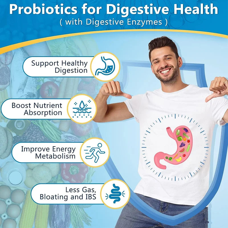 Digestive Enzyme + Probiotic & Prebiotic – Gut Health & Immune Support