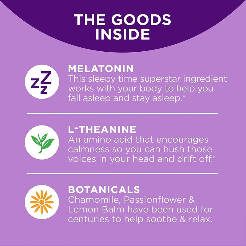 Melatonin 3 mg + L-Theanine Capsules – Sleep Support for Calm Mind & Restful Nights