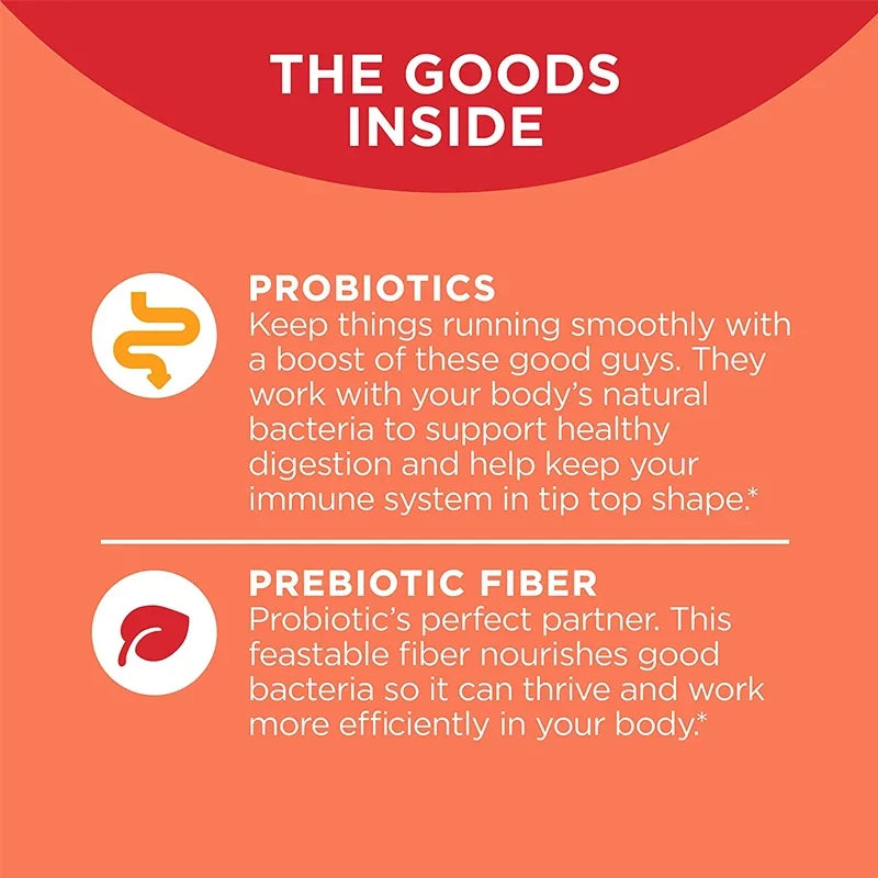 Advanced Gut Health Gummies – Probiotic + Prebiotic for Digestion Support