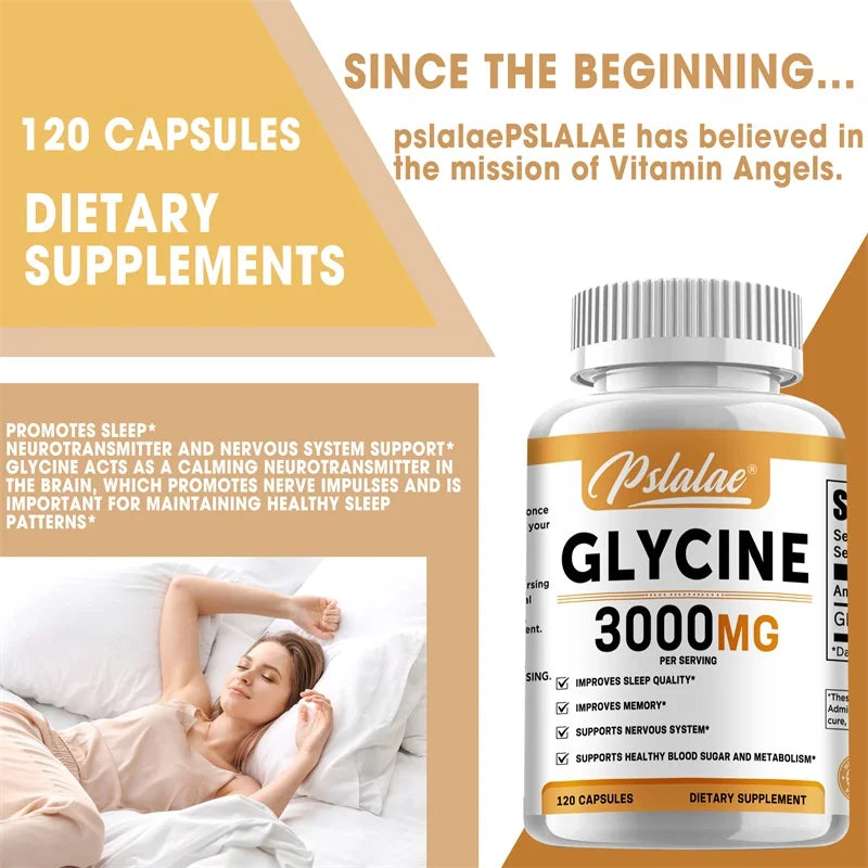 Glycine Supplement – Deep Sleep Aid & Natural Appetite Support