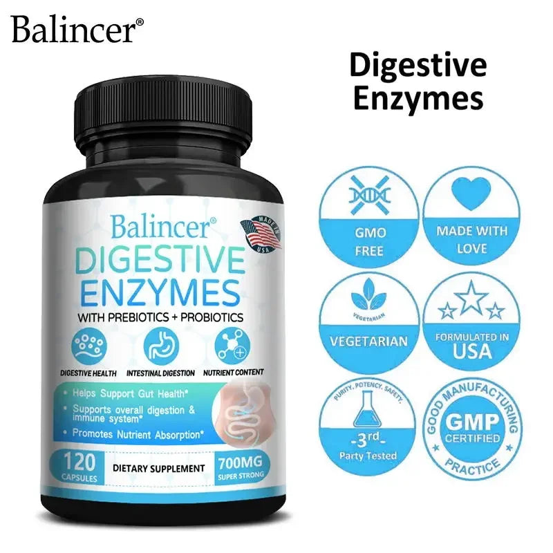 Digestive Enzyme + Probiotic & Prebiotic – Gut Health & Immune Support