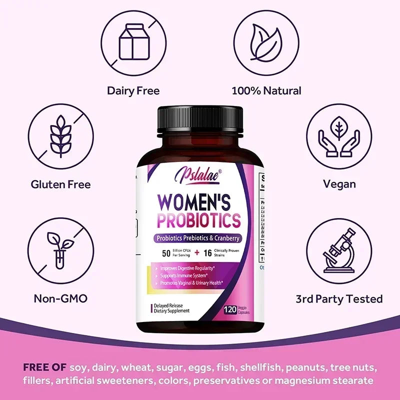 Women’s Probiotic - Support Digestion, Relieves Bloating, Promote Flora Balance, Intestinal, Digestive & Urinary Health