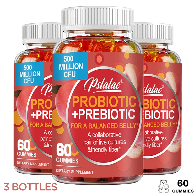 Advanced Gut Health Gummies – Probiotic + Prebiotic for Digestion Support
