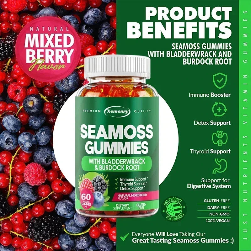 SeaMoss Complex with Burdock Root & Bladderwrack – Full-Body Detox & Immune Defense
