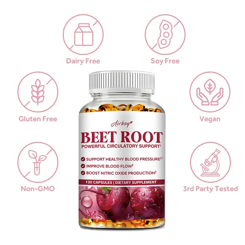 Beet Root Capsules – Blood Pressure & Heart Health Support for Better Circulation
