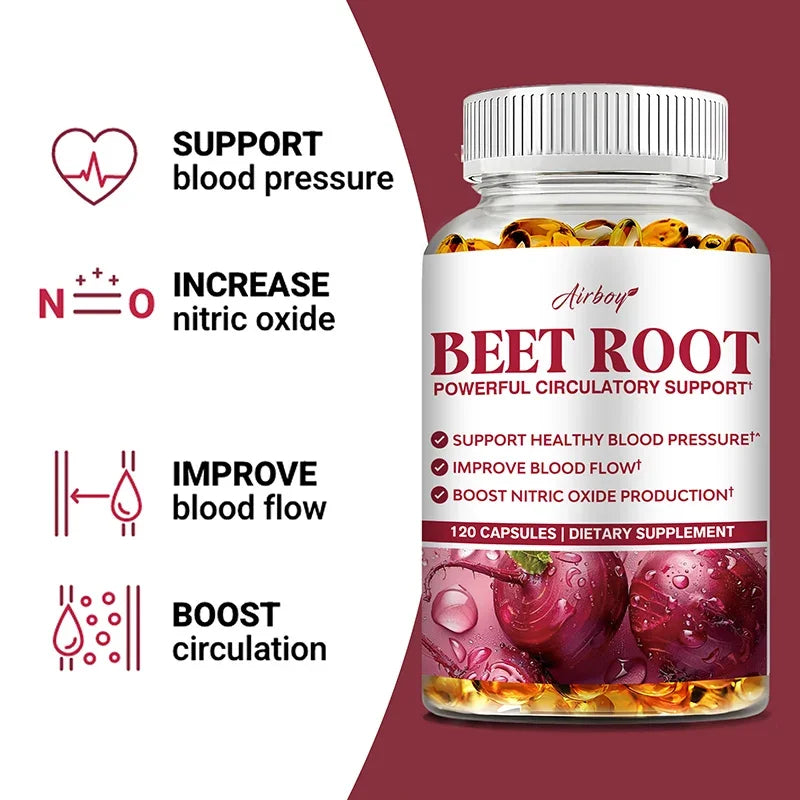 Beet Root Capsules – Blood Pressure & Heart Health Support for Better Circulation