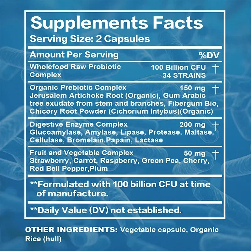 Probiotics 100 Billion CFU – Gut Health, Bloating Relief & Mood Support